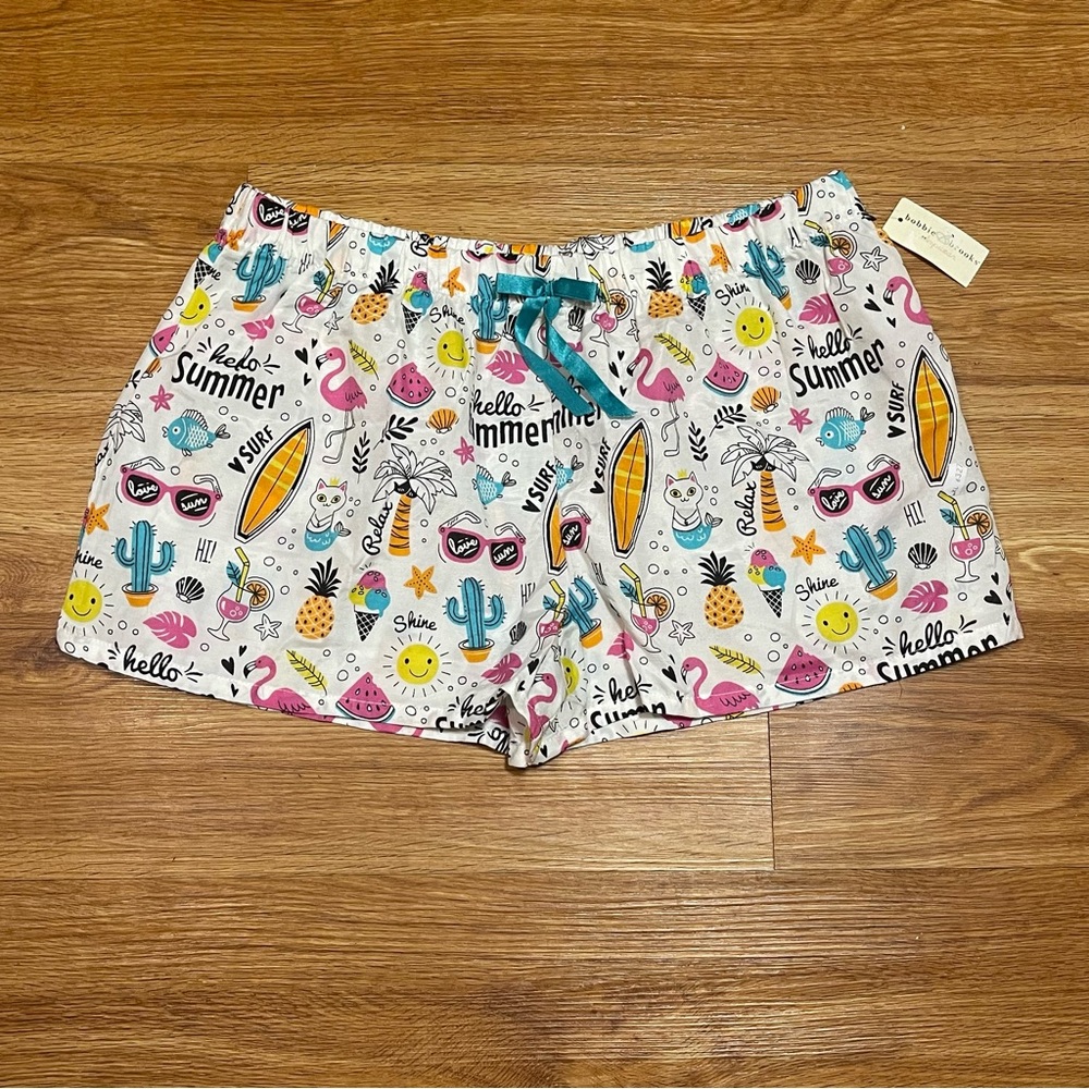 NWT Bobbie Brooks Sleepwear Summer Themed Sleep, Pajama Shorts, Size Extra Large